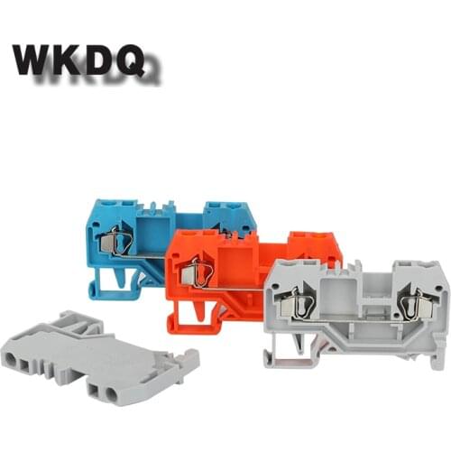 280-901 Wire Conductor Din Rail Terminal Blocks 2 Conductors Feed Through Spring Cage Push in Connection Connectors 10 pcs