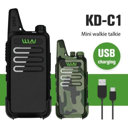 Baofeng WLN KDC1 uhf Band Mini Walkie Talkie set KD-C1 Plus Portable USB Charge Handheld Two Way Ham Radio KD C1 Hunting Hiking
