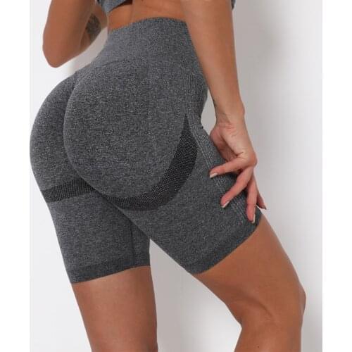 Leggings For Fitness Womens Seamless Workout Yoga Running Shorts High Waist Hip-lifting Sports Fitness Running Yoga Shorts Pant