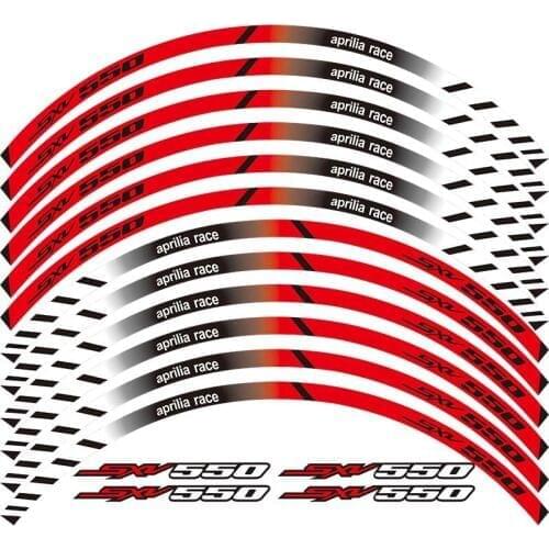 Hot sell 12 X Thick Edge Outer Rim Sticker Stripe Wheel Decals FIT For ALL aprilia sxv550