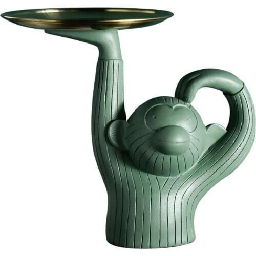 [MGT]Nordic creative resin monkey storage plate fruit snack snack tray decoration home decoration crafts