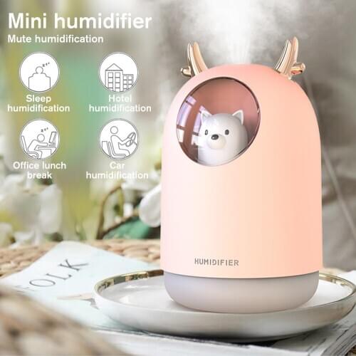 Cute pet USB Humidifier Household Bedroom on-board Small Mini Air Fragrance Purification Sprayer Water Replenishing Instrument