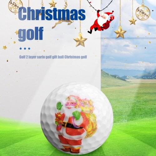 Golf Ball Christmas Style Sports Ball Professional Practice Double Layer Indoor Outdoor Training Aid Golf Ball