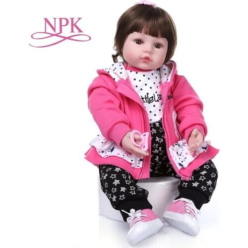 60CM Reborn Toddler Soft Silicone Handmade Reborn Baby Girl Dolls Realistic Looking Newborn Baby Doll Cute Birthday Gift