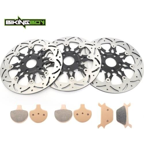 BIKINGBOY Front Rear Brake Discs Disks Rotors Pads FXD FXR Super Glide FXDL Low Rider FXRS FXRT Sport Glide FLSTN Heritage 94 95