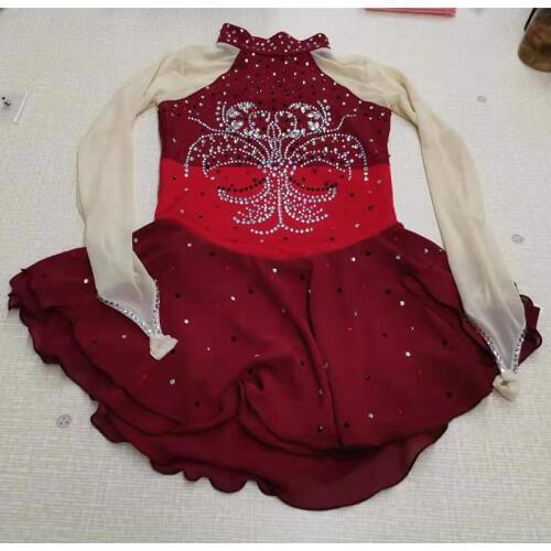 Nasinaya Figure Skating Dress Customized Competition Ice Skating Skirt for Girl Women Kids Patinaje Gymnastics Performance 412