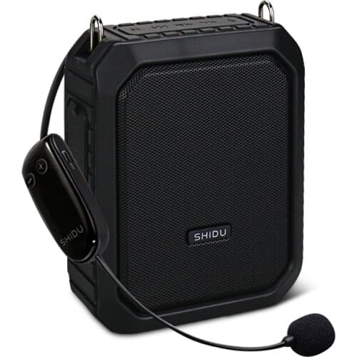SHIDU 18W Portable Voice Amplifier Wireless UHF Microphone Waterproof Bluetooth Audio Speaker AUX TF USB Flash For Teachers M800