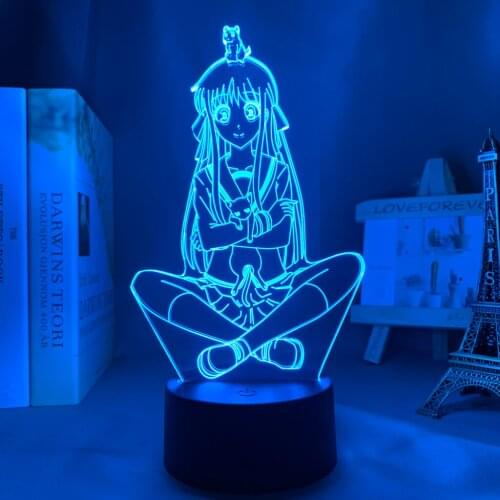 Anime Led Light Fruits Basket Tohru Honda for Bedroom Decor Night Light Birthday Gift Kids Room 3d Desk Lamp Manga Fruits Basket