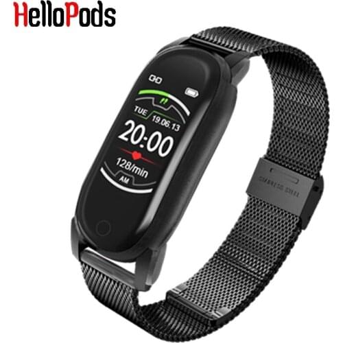 HelloPods 2021 Smart Wristband Women Bracelet Heart Rate Blood Pressure Fitness Tracker Whatsapp For Android IOS Sport Clock