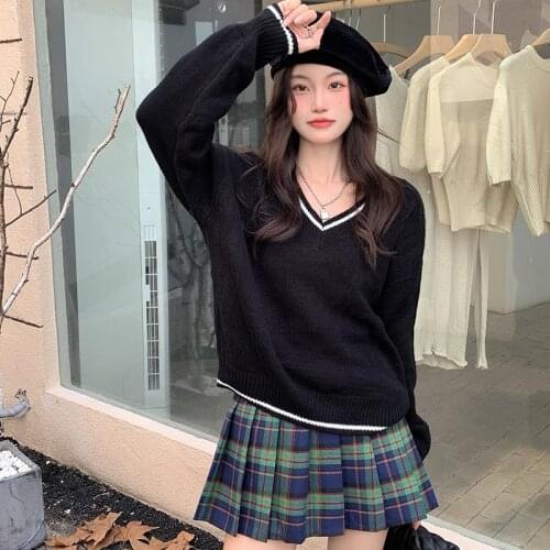 Spring mini skirts womens 2021 autumn harajuku korean style fashion friend personality vintage sweet plaid pleated skirt women