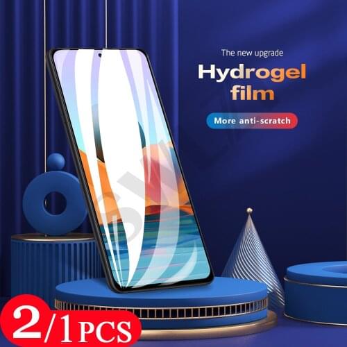 2/1Pcs cover screen protector for Redmi note 10 pro Max 5G 10S 9 9S 9T 8 8T 7 7S hydrogel film 10X 4G Not Glass protective film