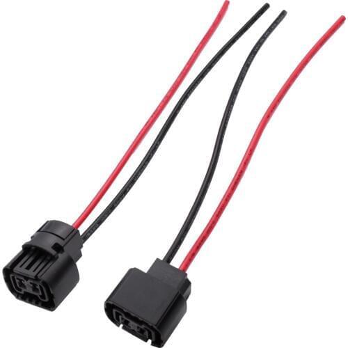 YUNPICAR 5202 2504 H16 PS24W Bulb Female Wire Socket Connector Plug Wiring Harness for Fog Light Daytime Running Lamps 2Pcs