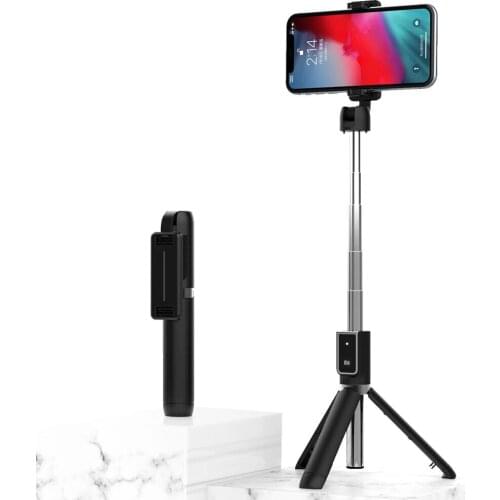 2 in 1 bluetooth Extendable Foldable Tripod Selfie Stick Youtube Weibo Live Broadcast Mobile Phone Holder