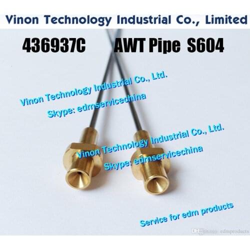 436937C edm AWT Pipe L=285 D=2.0-1.4mm S604 Upper for 0205850 Sodic AP,AQ325L,AQ327L,AQ537L,AQ750,AQ900,AD325,AD360