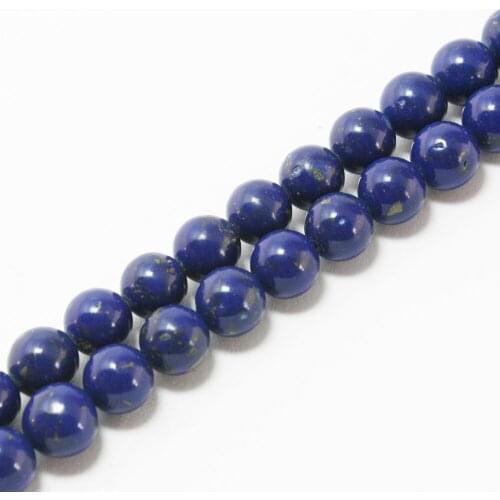8mm Lapis Lazuli Round Beads Synthetise Dyed 15'' For Jewelry Making DH-BTB243-46