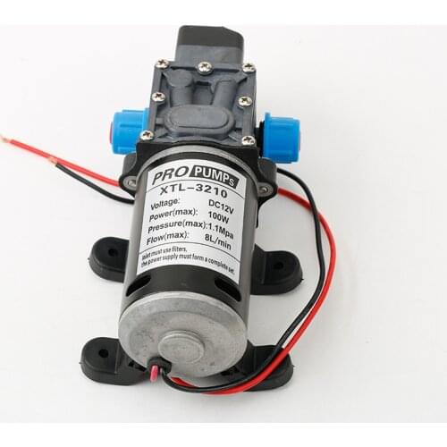 8L DC12V 100 W Brush Water Pump Micro Electric Diaphragm Pump for Agriculture Drone XTL 3210