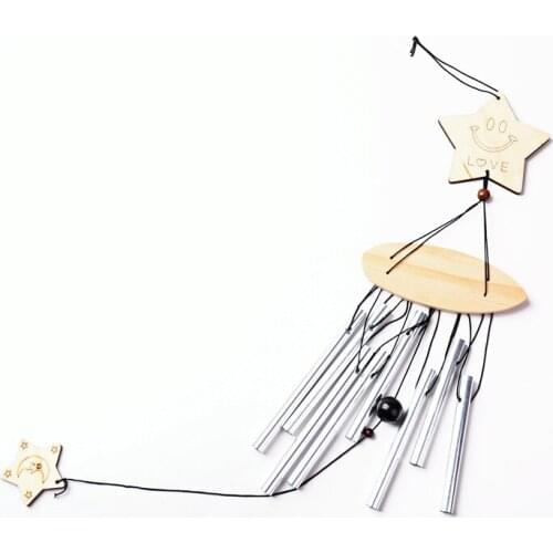 AM375 metal solid wood wind chime home decoration pendant pendant creative craft gift birthday blessing gift