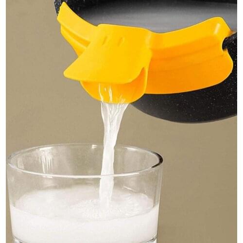 Funnel Anti-Spill Anti-deformation TPR Edge Deflector Edge Eco-friendly Duckbill Pots Dispenser Practical Kitchen Cooking Gadget