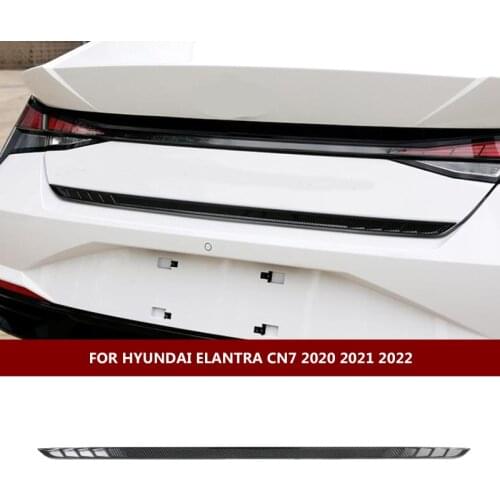For Hyundai Elantra CN7 2020 2021 Car Accessories ABS Chrome Tail Gate Door Cover Trim Rear Trunk Molding Bezel Styling Garnish