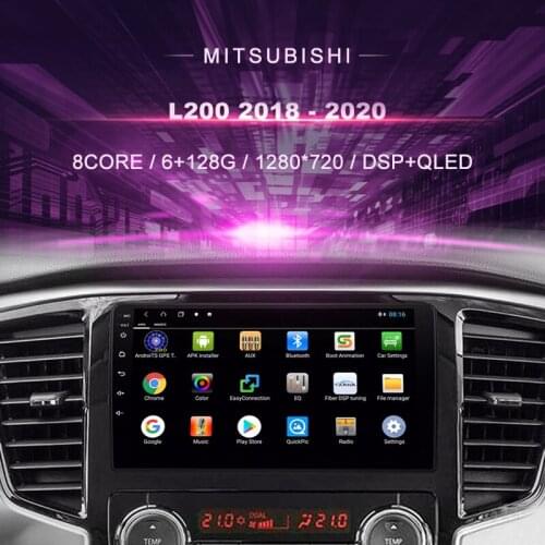 Car DVD For Mitsubishi L200 2018 - 2020 Car Radio Multimedia Video Player Navigation GPS Android10.0 Double Din