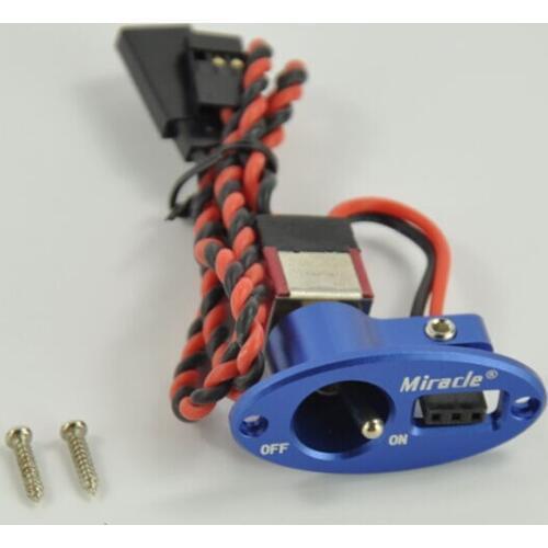 Miracle Rc Oval Heavy Duty Single Switch Aluminum Blue For RC Airplane