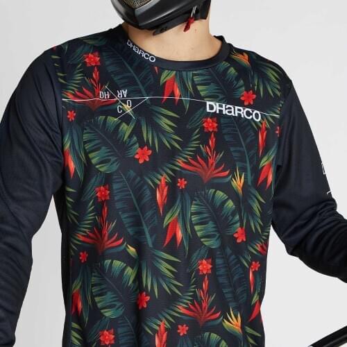DHaRCO 2021 Motocross MTB Jersey Bike Wear Long Sleeve DH Jersey Riding Spexcel Cycling Jersey Quick dry Maillot Ciclismo Hombre
