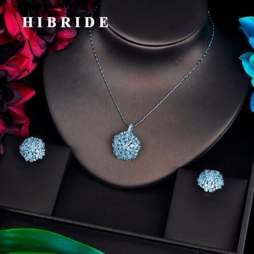 HIBRIDE New Design Top Quality Full AAA Cubic Zirconia Jewelry Sets Earring Set Wedding Accessories Gifts Wholesale Price N-510