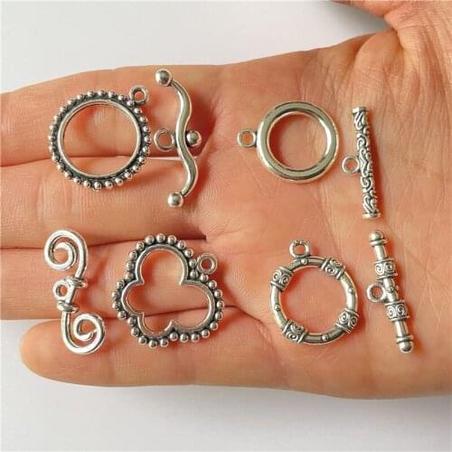 JunKang10pcs sets OT bracelet clasp fastener circular flower necklace DIY handmade jewelry accessories wholesale snap connection