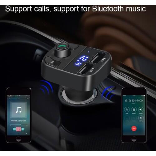 KEBIDU LED Screen Bluetooth Wireless MP3 Transmitter Dual USB 3.0A Car Charger FM TF Handsfree Car Fast Charger For Smart Phone