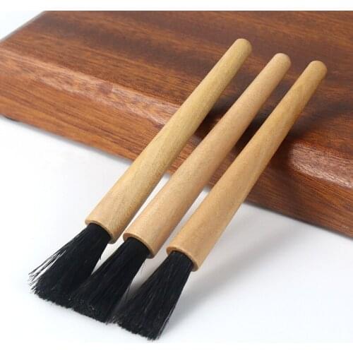 Coffee Grinder Cleaning Brush With Natural Bristles Lanyard Coffee Machine Brush Cleaner Tool For Barista Home Kitchen