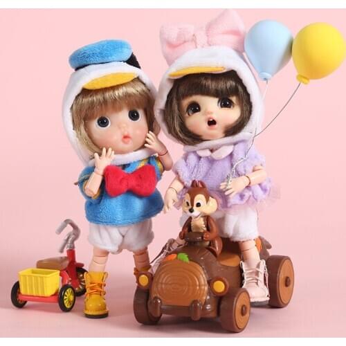 Obitsu11 clothes 2 colors dolls set for OB11,1/12 BJD SD Duck cosplay Outfit Doll Sweater Clothes