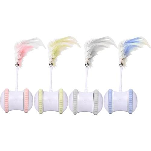 Cat Interactive Toy 360 Degree Rotation Kitten Teaser Auto Chasing Swing Toy