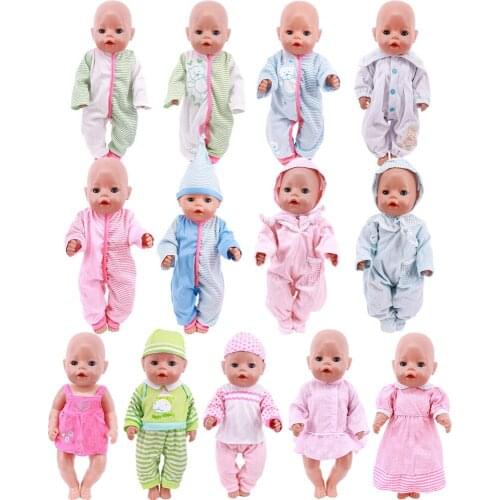 New Pattern Fashion Two Piece BODYSUIT Suit Fit 18Inch American 43cm Baby Doll Clothes Accessories,Girls Toys,Generation