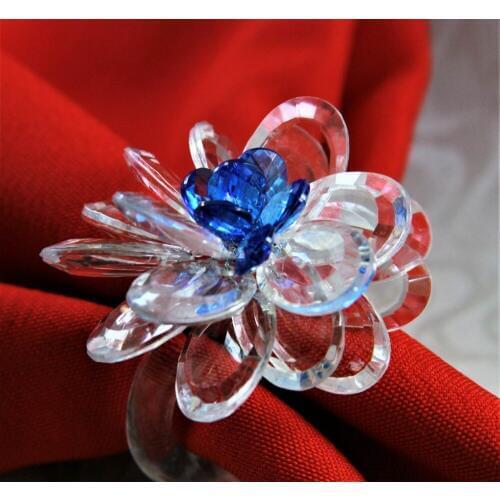 Qn17061203 acrylic flower napkin ring wedding decoration ring and decoration napkin holder by free shipping