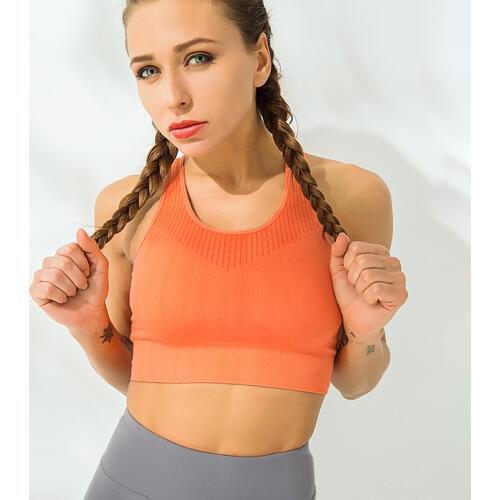 SALSPOR Energy Seamless Sport Bra Women Hollow Out Breathable Yoga Bra High Elastic Backless Fitness Top Running Training Vest