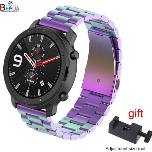 Stainless Steel 20mm Watchband Replacement For Huami Amazfit GTR 42mm watch strap 22mm For Huami Amazfit GTR 47mm strap easy fit