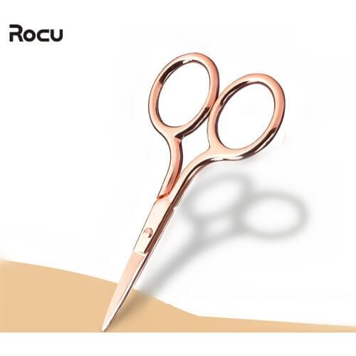 Medium Black Makeup Scissors High-Quality Eyebrow Eyelash Nose Hair Scissor Stainless Steel Face Hair Removal Tools Sharp Head