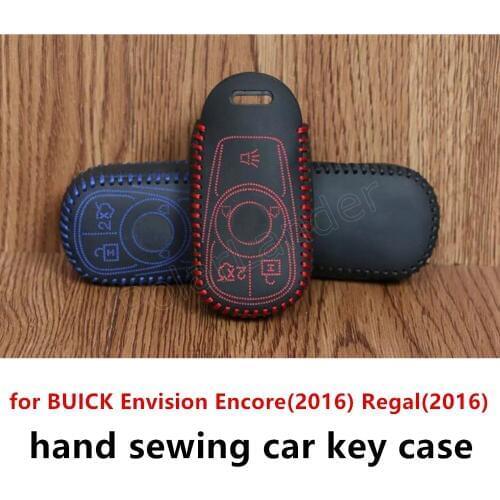 Only Red Only Red fit for BUICK Envision Encore(2016) Regal(2016) hand sewing leather car key case cover best price sale