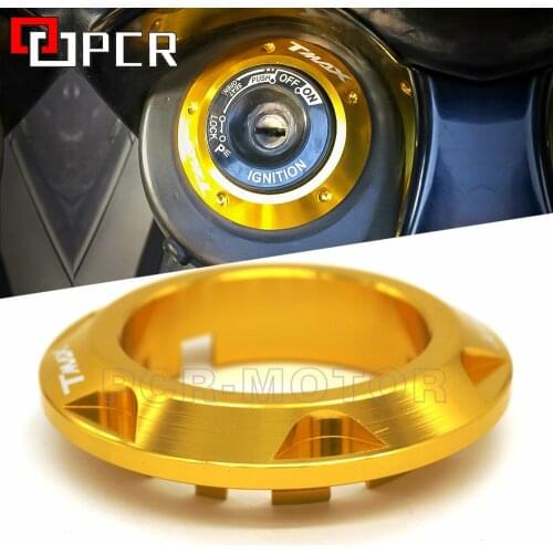 With Tmax logo Motorbike Parts Motorcycle Ignition Switch Cover Key Switch Protector Ring For Yamaha Tmax 530 2013 2014 2015