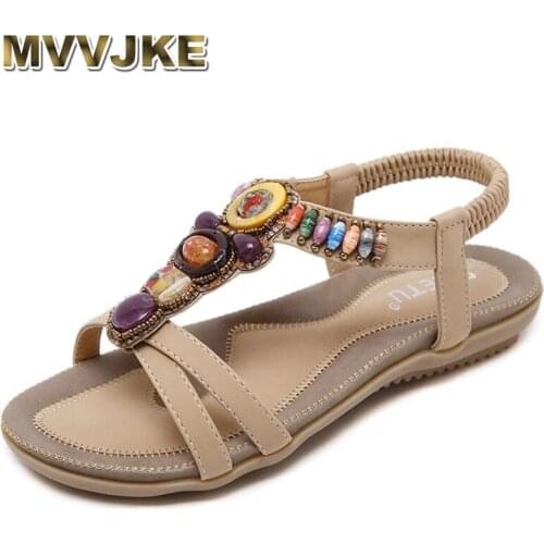 MVVJKESexy Outdoor Beach Ladies Slippers Shoes Girls Fashion Womens Summer Slip-On Flat Summer Womens Sandals Beach