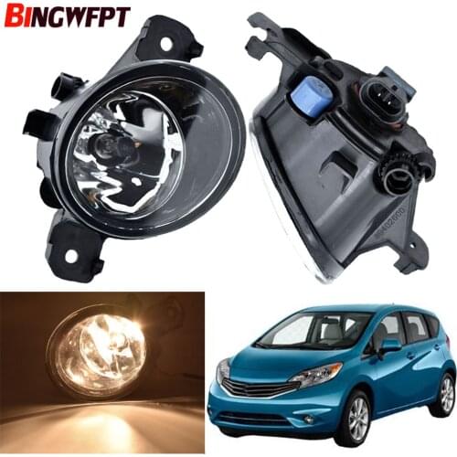 1pair For Nissan Versa 2012 2013 2014 2015 Fog Light Assembly Car Front Bumper LED Fog Light 12V Halogen lamp