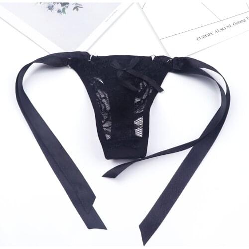 1PC Underwear Women Pink Thongs And G-strings Sexy Low Waist White Black Underwear Womens and Ladies Cotton Slim Panties