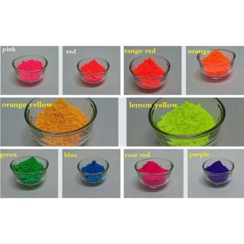 100g Mixed 10 NEON Colors Fluorescent Phosphor Pigment Powder for Nail,glow under ultraviolet light