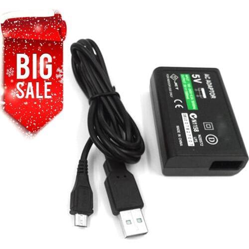 100pcs wholesale USB Data Cable AC Power Supply Adapter Convert Charger For Sony for PS Vita for PSV 2000 US Plug