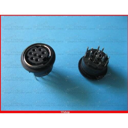 120 pcs Mini 8 Pin DIN Jack Circular PCB Mount Female Connector