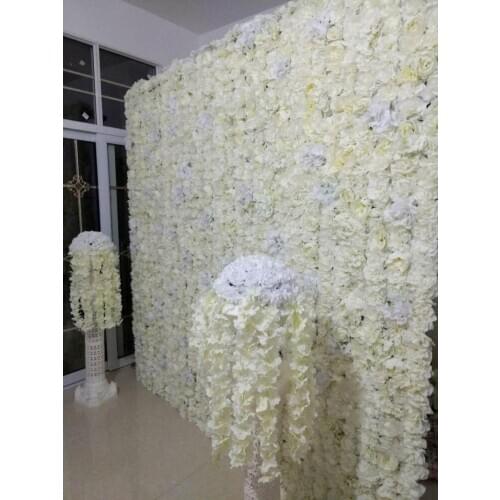 24pcs/lot 60X40CM Milk white Peony rose Design Flower Wall for Wedding Window Backdrop Centerpieces Deocrations Free Shipping