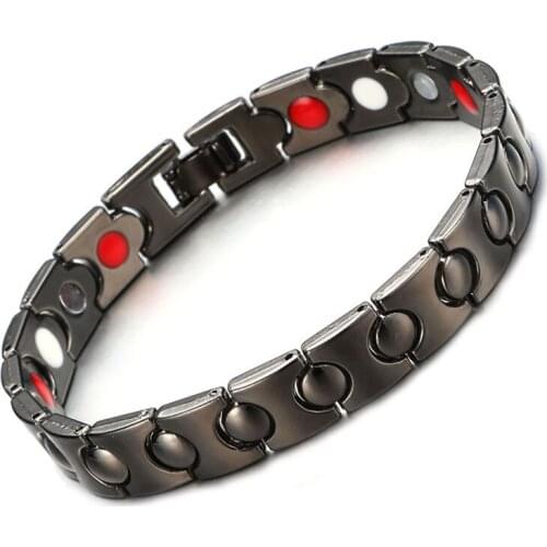 3pcs Men Healthy Magnetic Bracelet Health Care Elements Relieve Fatigue Improve Sleep Magnets Bangles Lovers Gift