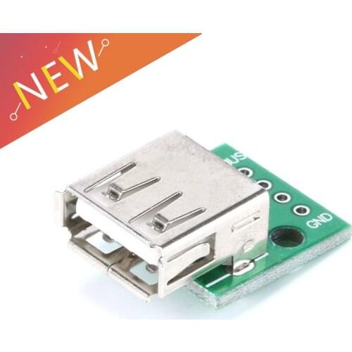 5 pcs USB 2.0 FEMALE SOCKET TO dip 4P 4PIN Adapter CONNECTOR TO DIP 2.54MM Welded PCB Converter Pinboard for Cellphone Data Line