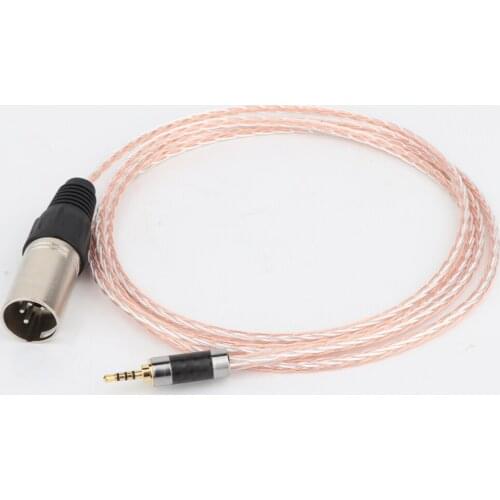 7N OCC Copper 4pin XLR Male to 2.5mm balance Male Audio Adapter Cable Upgraded cable for Fostex T60RP T20RP T40RPmkII T50RP