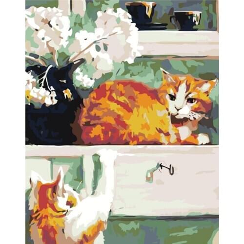 Love.Thanks Animal Diamond Embroidery Pet Cat 5D Diamond Painting Cross Stitch Kit Diamond Art Painting Kits